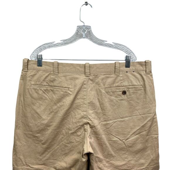 J. Crew Mens Chino Shorts 7" Inseam Flat Front Slash Pockets Khaki Tan Sz 38 - Picture 6 of 6
